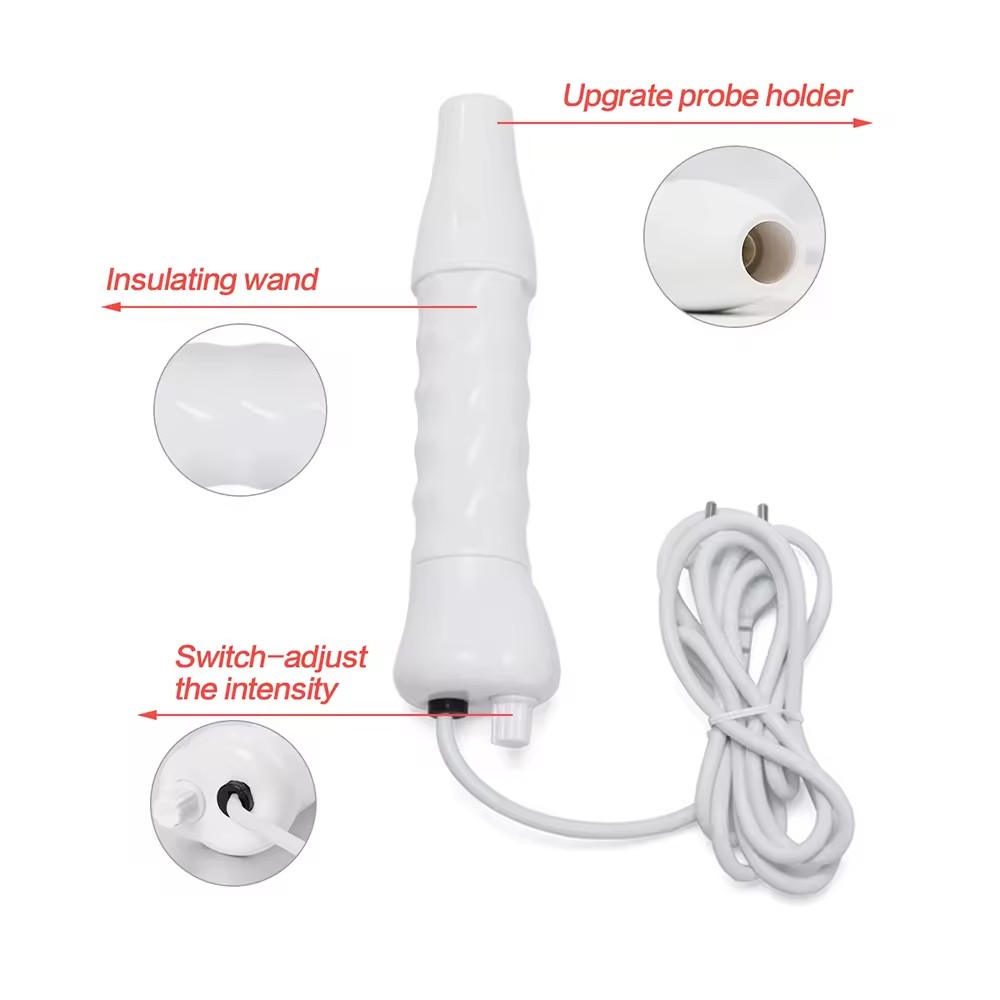Portable High Frequency Facial Beauty Tool Handheld Skin Care Wand for Acne Treatment Targeted on Head Area