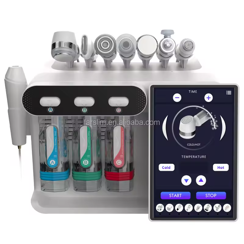 Desktop Oxygen Hydra Bipolar Thermal Wave Skin Rejuvenation Microdermabrasion Deep Cleaning &amp; Lifting Beauty Tool For Massager