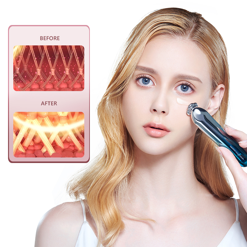 Custom Logo Wholesale 3 Levels Electric Galvanic Eye Care Massager Beauty Pen for Men and Women