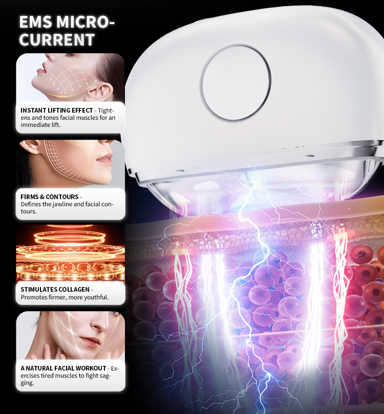 OEM ODM New Model Face Neck Care Beauty Device Facial Sculpting Tool 7 Modes Heat Cold Vibration Massager For Face Neck Lifting