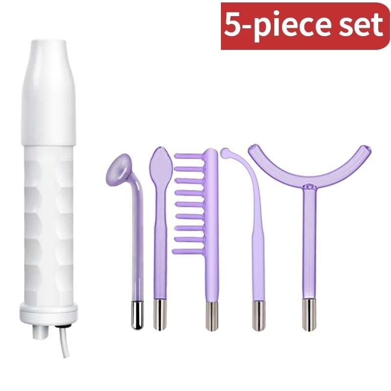 7 in 1 High Frequency Wand Facial Pore Cleaning Acne Treatment Anti Wrinkle Hair Care Handheld Beauty Device