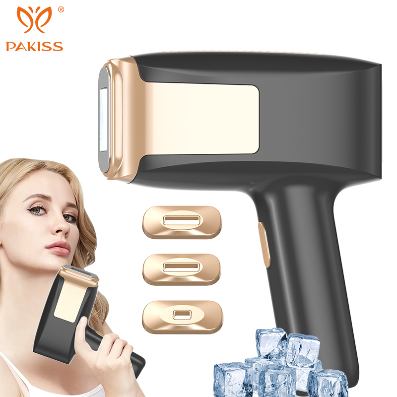 Custom Logo Brand Portable IPL Hair Removal Device With 3 Replacement Heads Handheld Electric Epilator Device For Home Use