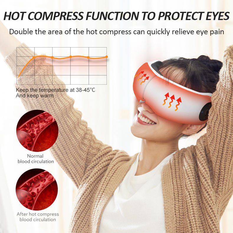 Factory Customized Eye Massagers Air Compression Massage Electric Vibration Heating To Relieve Eye Fatigue Eye Massager