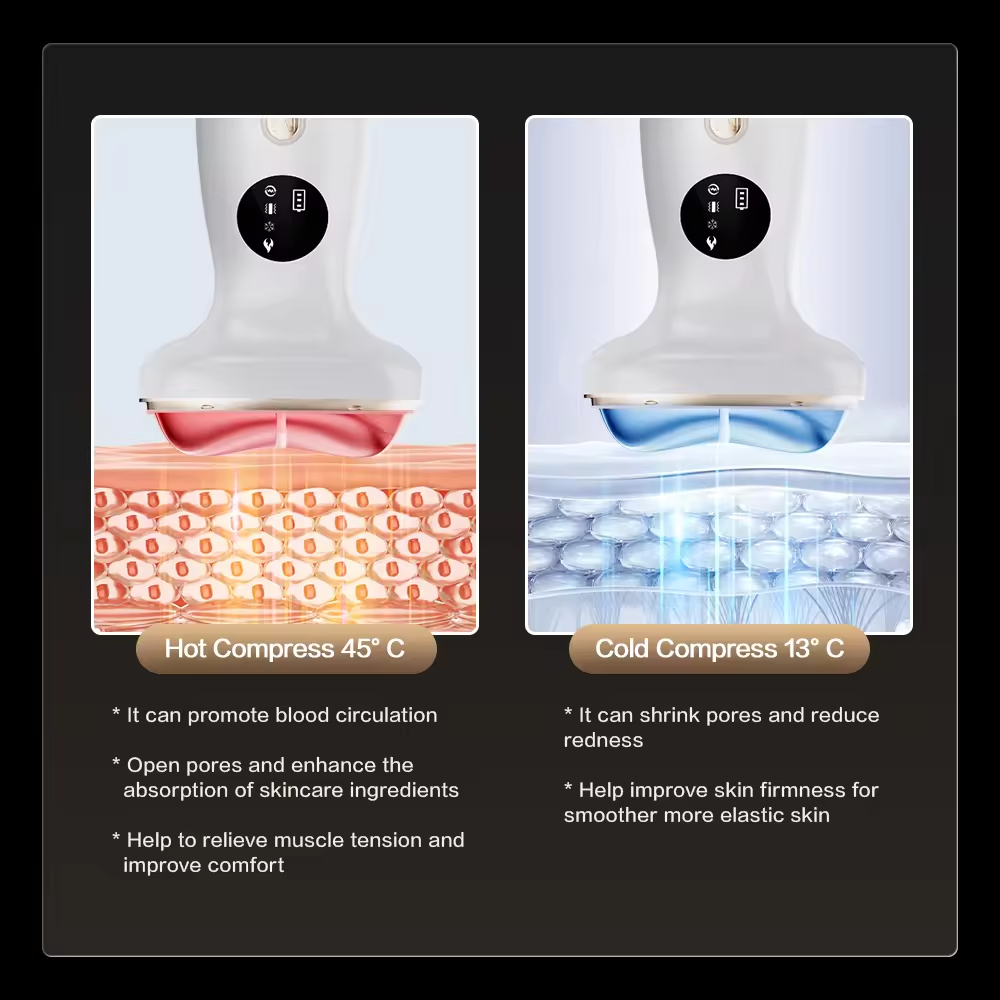 Portable Hot and Cold Facial Massager Micro-current Vibrate Magic Eye Beauty Pen Eye Lips Pen Beauty Care Electric Face Massager