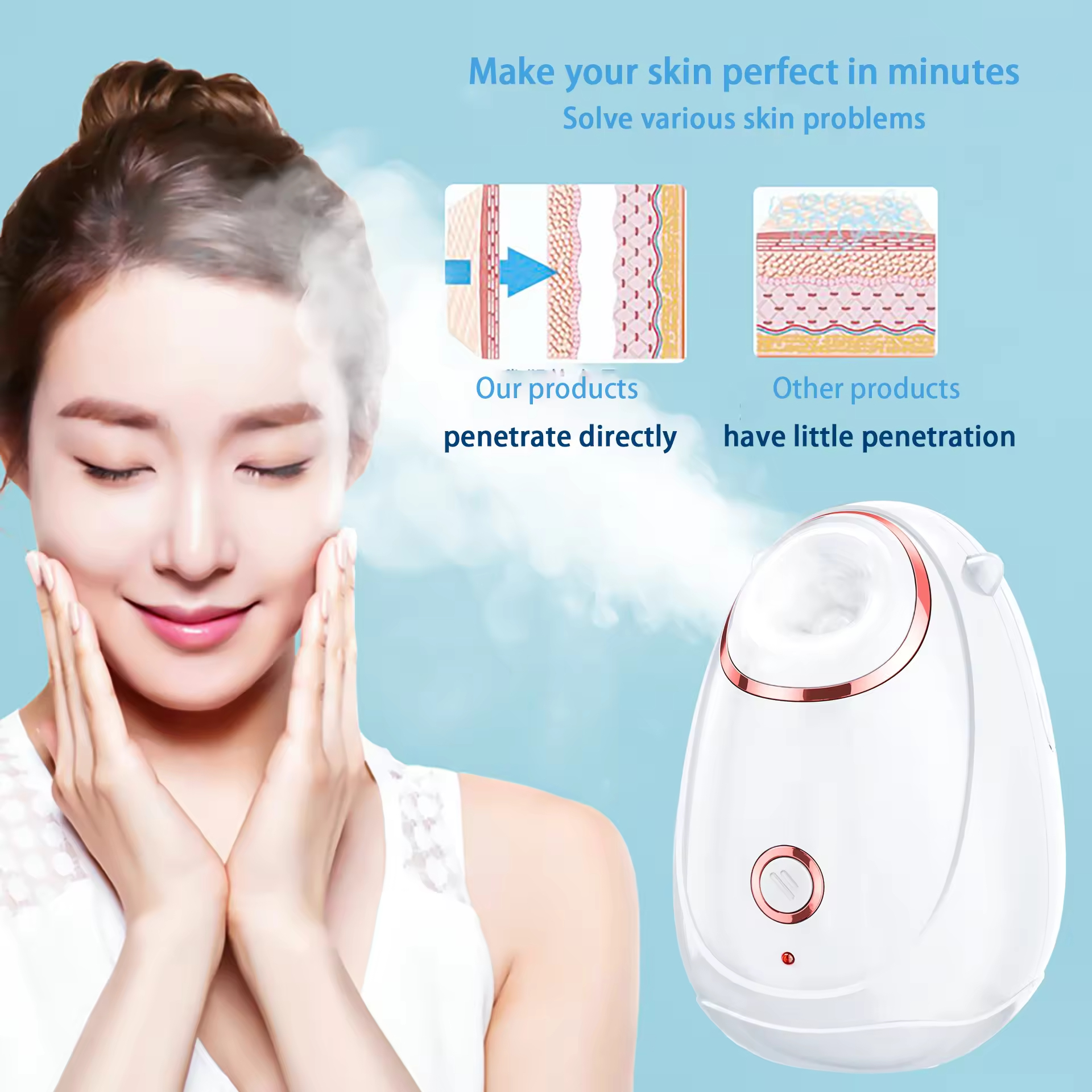 YOUXIN RTS Nano Technology Ionic Facial Steamer with Deep Cleansing &amp; Nourishing Features for Commercial &amp; Home Use