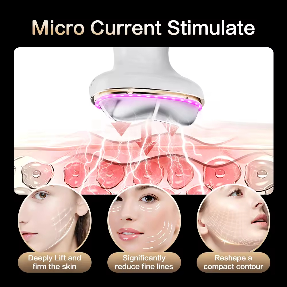 Portable Hot and Cold Facial Massager Micro-current Vibrate Magic Eye Beauty Pen Eye Lips Pen Beauty Care Electric Face Massager