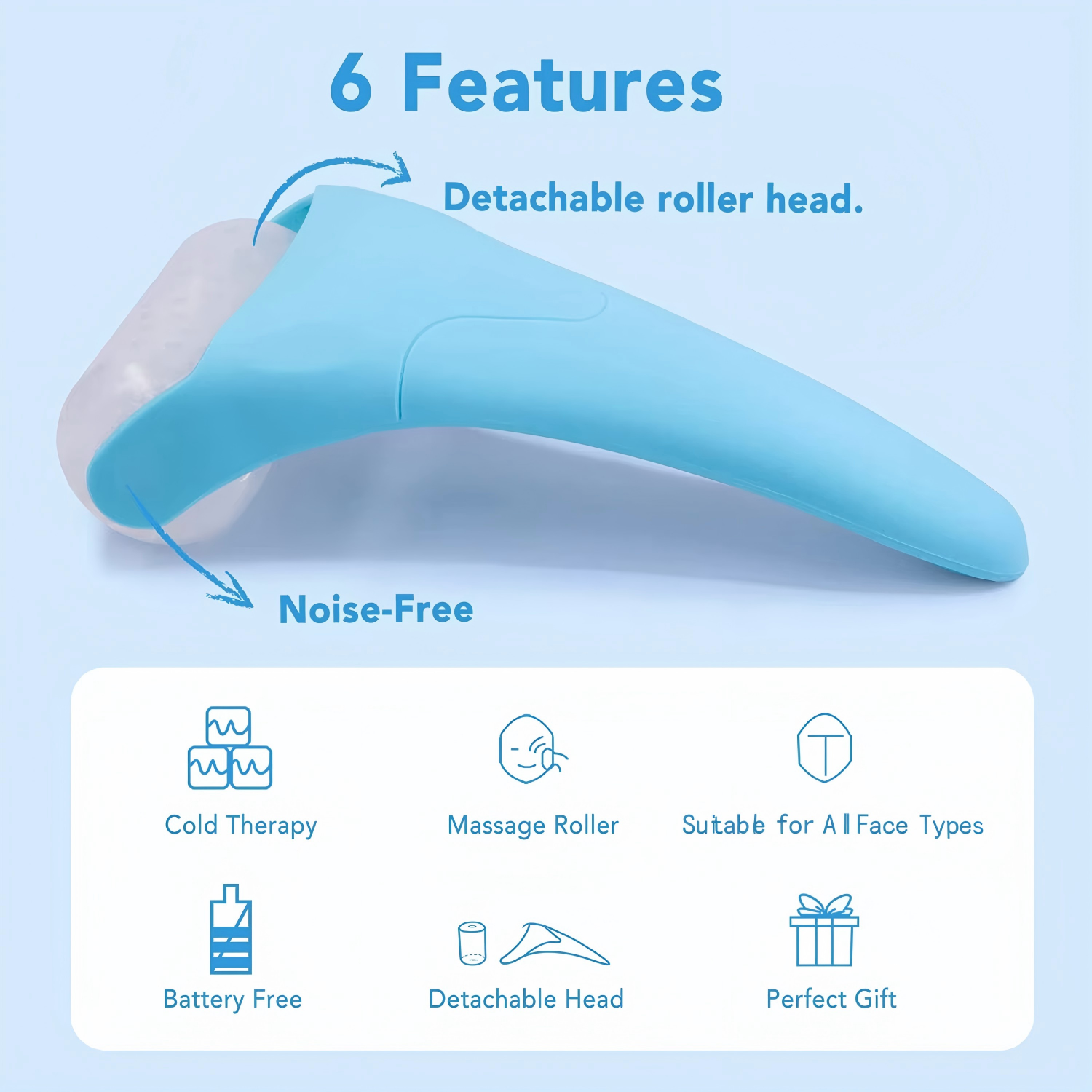Facial Ice Massage Roller Beauty Tool with Face Lift Feature for Commercial & Home Use
