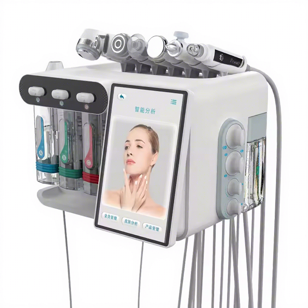 Desktop Oxygen Hydra Bipolar Thermal Wave Skin Rejuvenation Microdermabrasion Deep Cleaning &amp; Lifting Beauty Tool For Massager