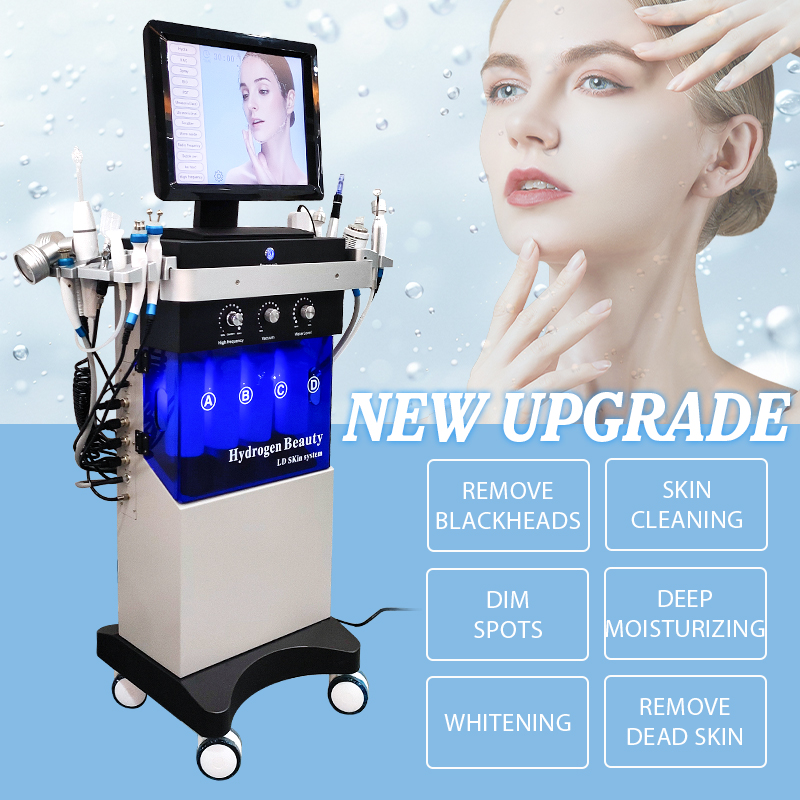14 In 1 Oxygen Jet Diamond Peeling Deep Cleaning Facial Machine Water Facial Micro Dermabrasion Hydrodermabrasion Facial Machine