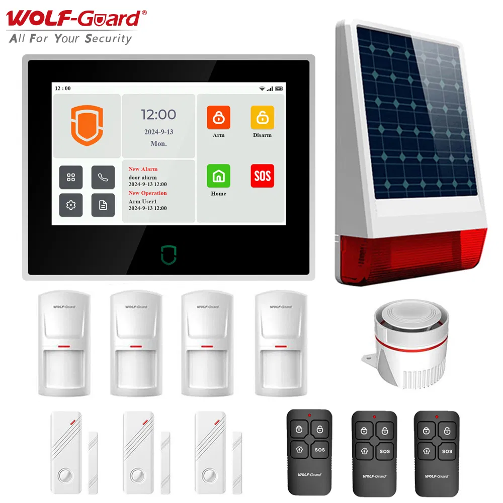 Wolf-Guard 7 Inch Smart Security WiFi + 4G Anti-Theft Home Security Alarm System