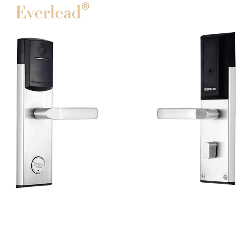 Hot Selling Security 304 Stainless Steel Keyless ANSI Mortise BLE APP Gateway Encoder Hotel RFID Smart Key Card Access Lock System for Hotel
