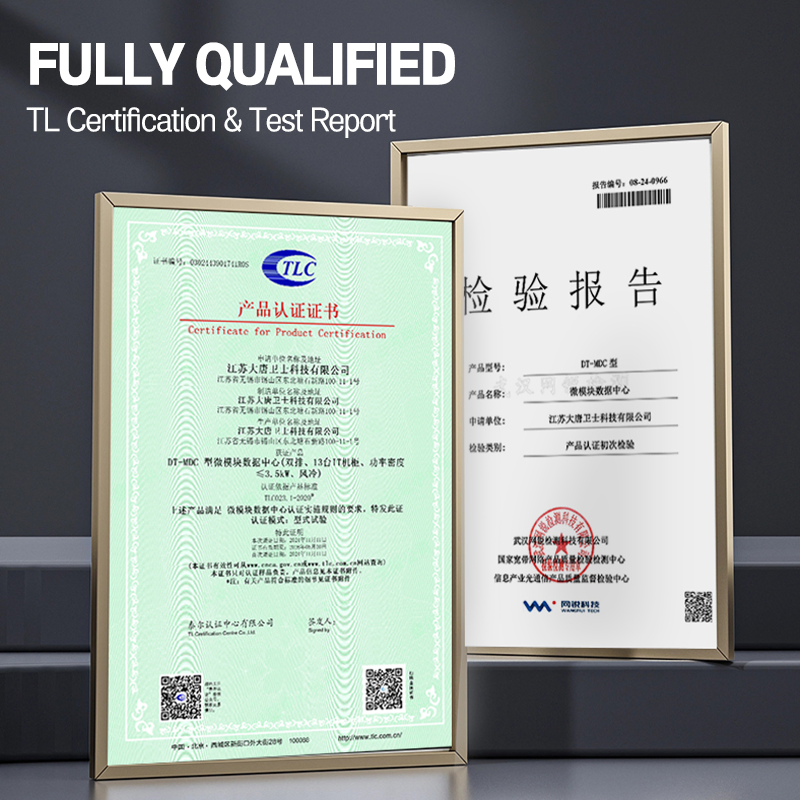 2-Row Cold Aisle Customizable Micro-Module Data Center with UPS &amp; Cooling System