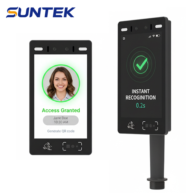 Door Access Control System IP65 Waterproof Suntek Facial Recognition Reader for Outdoor Building Access &amp; Security