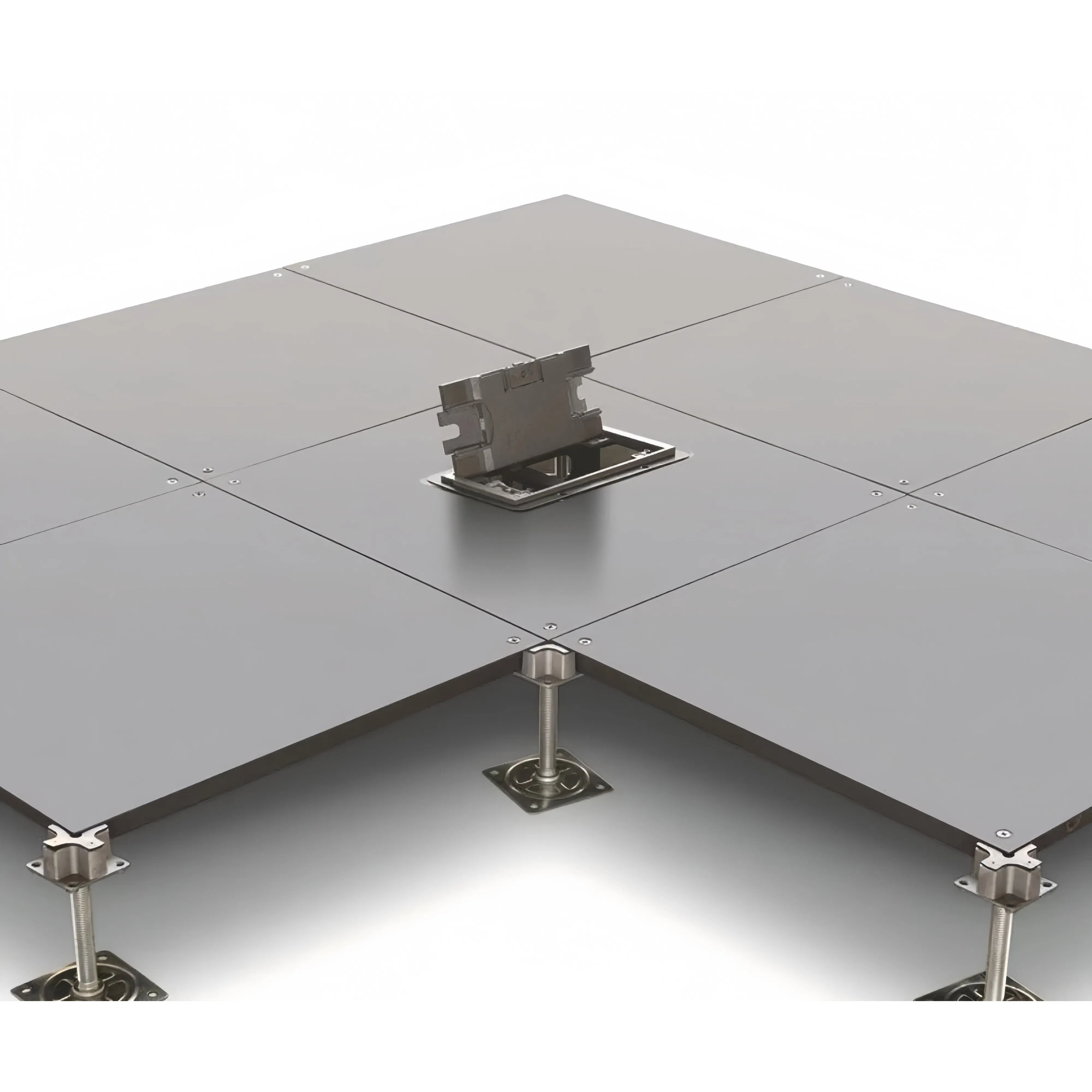 Steel Raised Access Floor System: Cement-Filled, High-Strength &amp; Available in Carpet/Rubber/Stone/Ceramic Surfaces