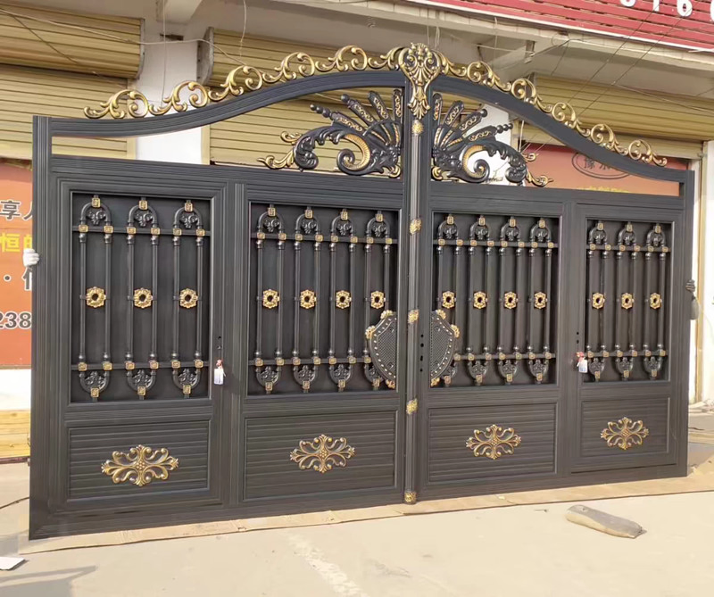 Hot Sale Main Gate Entrance Doors Aluminum Wooden Security Exterior Front Entry Modern Pivot Door for Houses