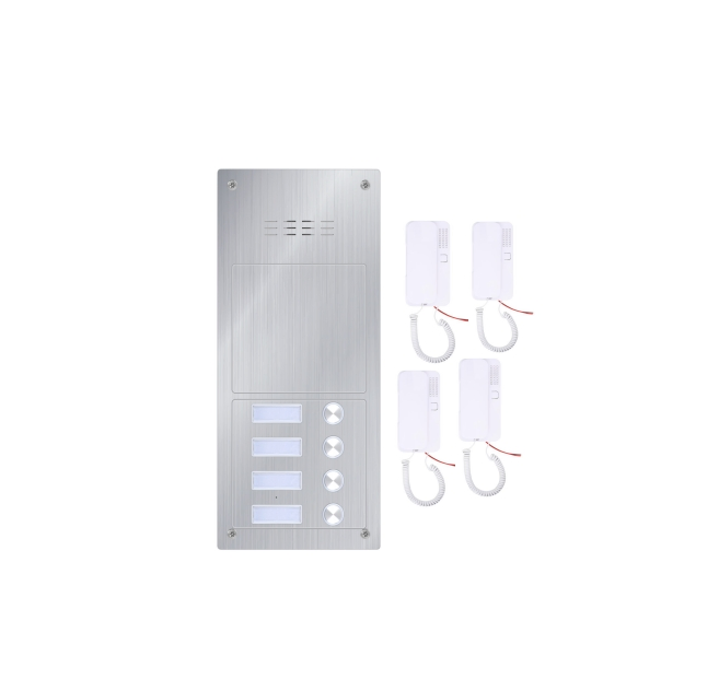 Simple 2wire Audio Intercom System with Handset for Multi-Apartment