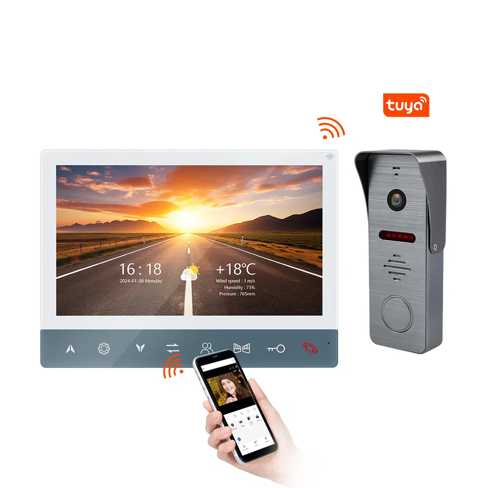 10.1 Inch 1080P Smart Video Entry Intercom System with Doorbell Camera Unlock Home