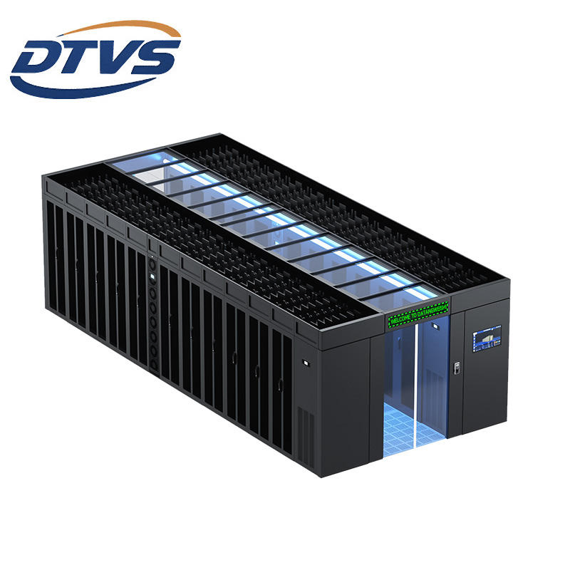 2-Row Cold Aisle Customizable Micro-Module Data Center with UPS &amp; Cooling System