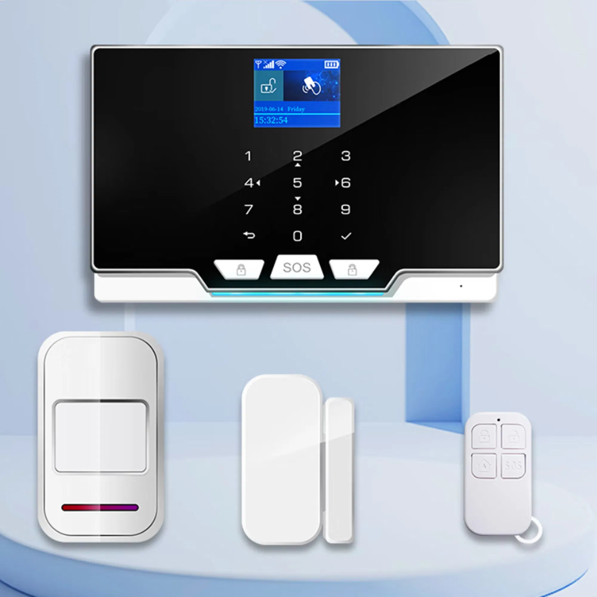 Tuya Smart Home Security Intruder Alarm System Wireless &amp; Wired GSM 4G Battery Backup Portable Smart House Automation