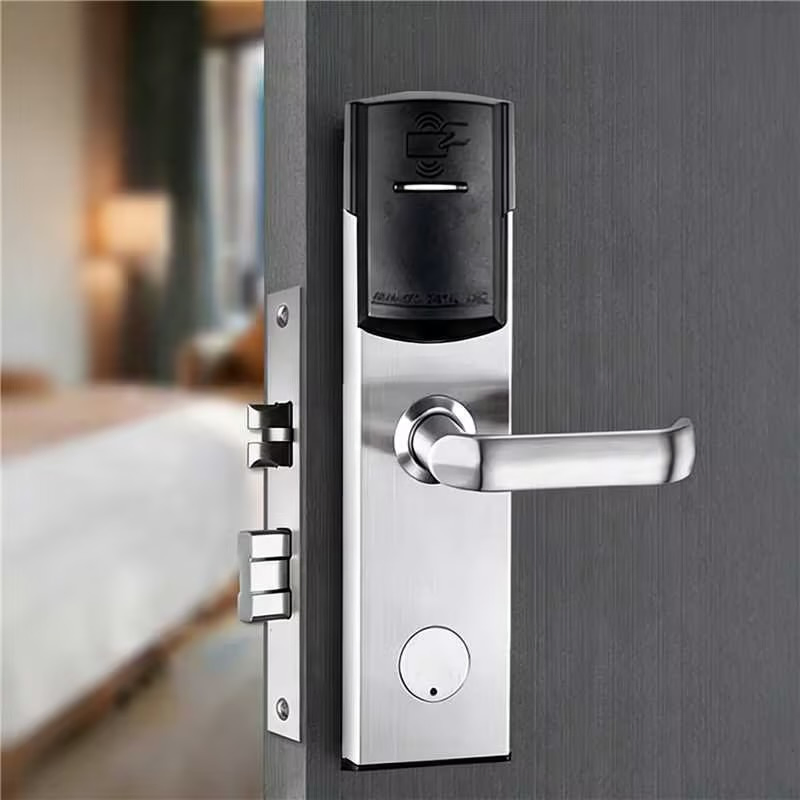 Hot Selling Security 304 Stainless Steel Keyless ANSI Mortise BLE APP Gateway Encoder Hotel RFID Smart Key Card Access Lock System for Hotel