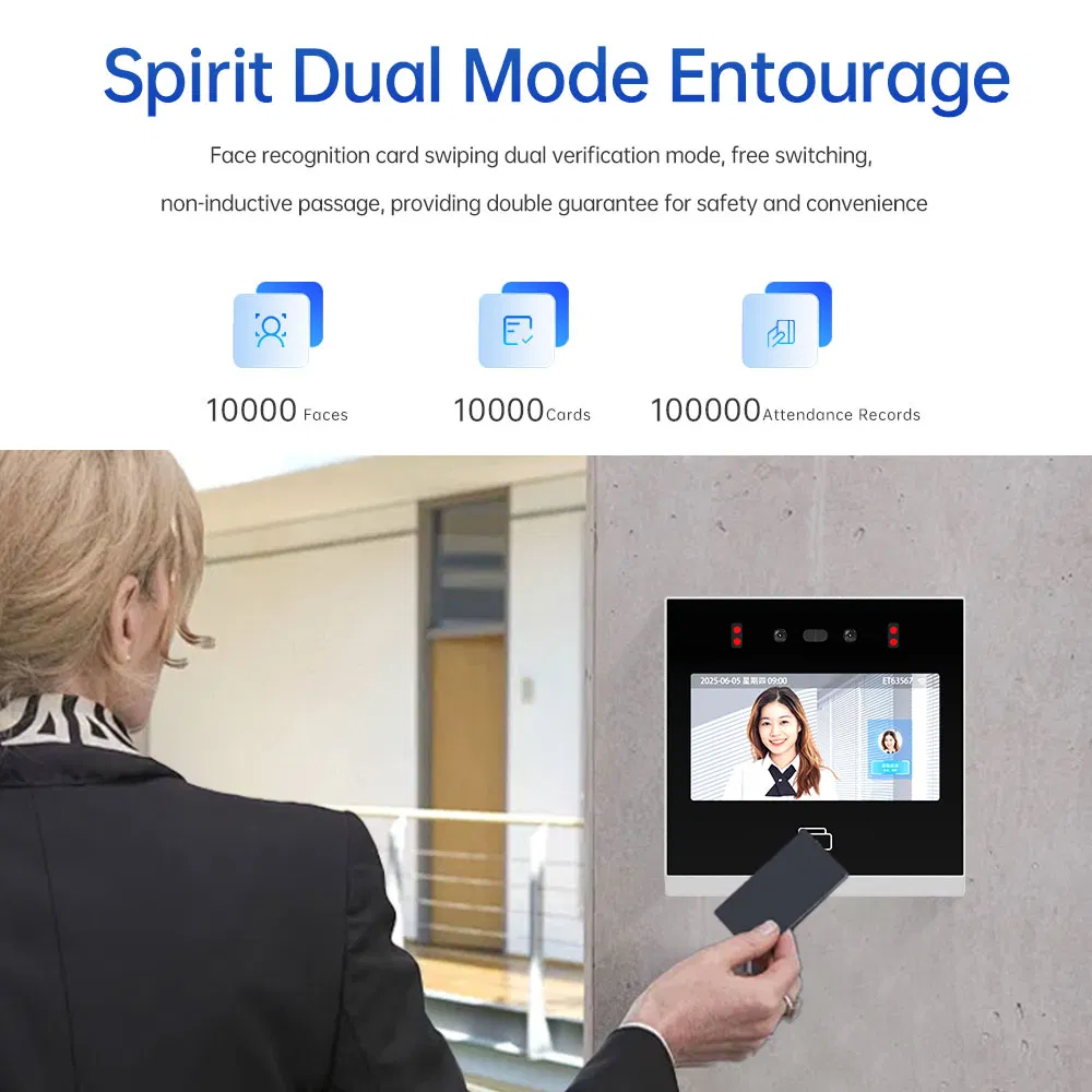 Intelligent &amp; Efficient 4-Inch Multi-Verification Facial Recognition Time Attendance System with Access Control for Smart Community Visitor Management