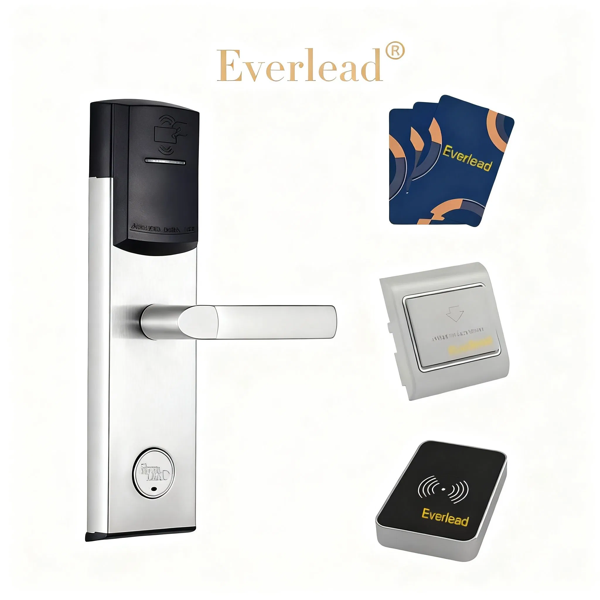 Hot Selling Security 304 Stainless Steel Keyless ANSI Mortise BLE APP Gateway Encoder Hotel RFID Smart Key Card Access Lock System for Hotel