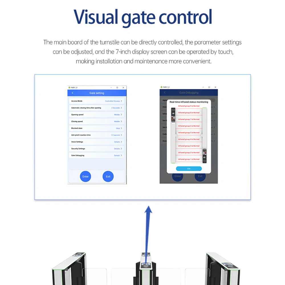 Metal Turnstile Solutions Security Barrier Arm Gate Entrance Control Automatic Swing Gate Turnstile Access Control System