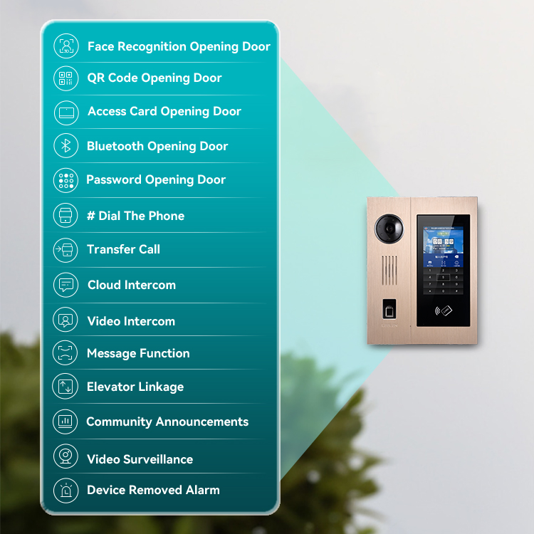 Leelen Interfono Con Video Linux Wireless Smart Doorbell Video Intercom TCP / IP Intercom System for Apartment Video Door Phone