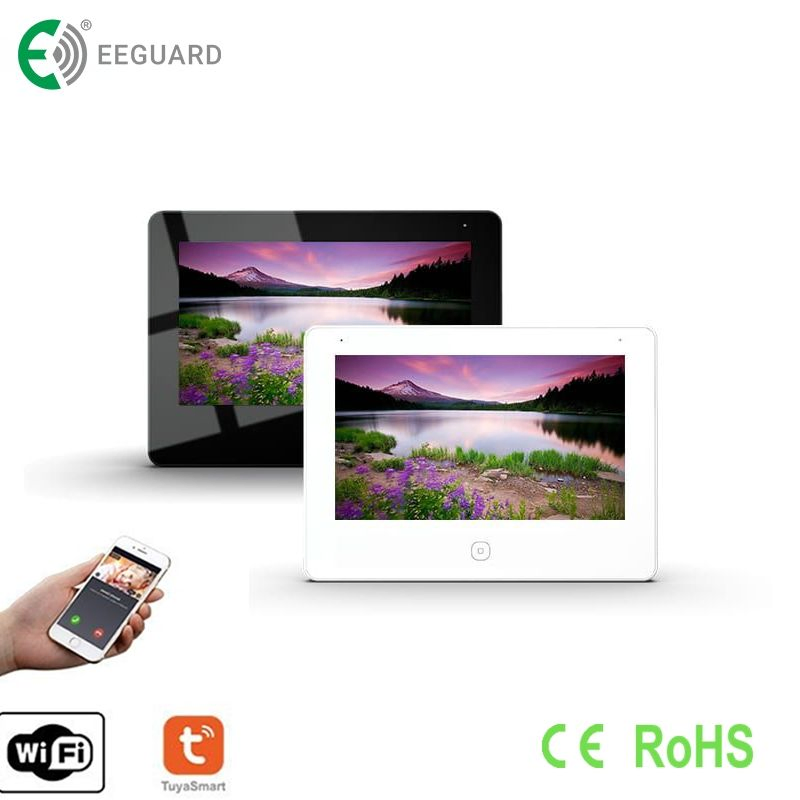 TCP/IP 7 Inch Intercom Phone Touch Screen Tuya Smart Video Intercom System