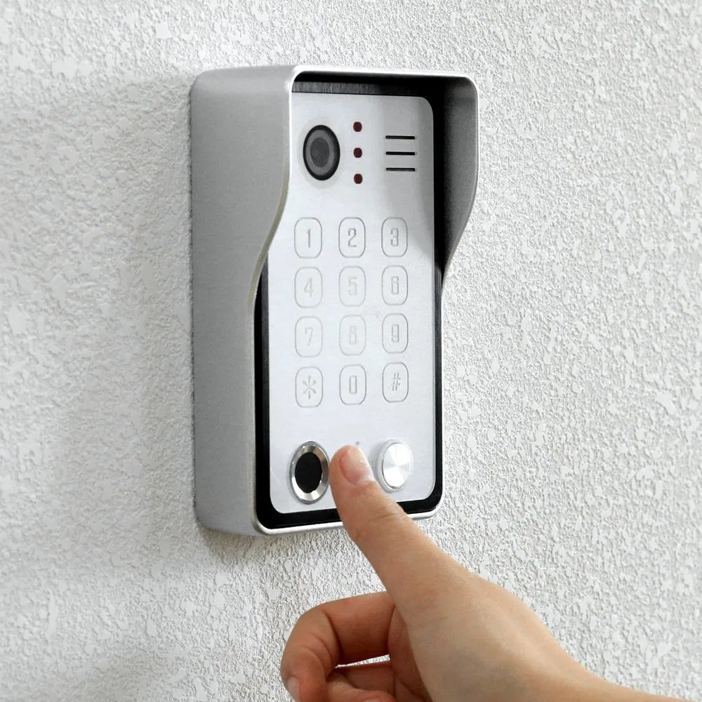 Waterproof Door Entry Intercom Access Door Entry System with Password RFID Card Swipe Unlock Fingerprint Unlock