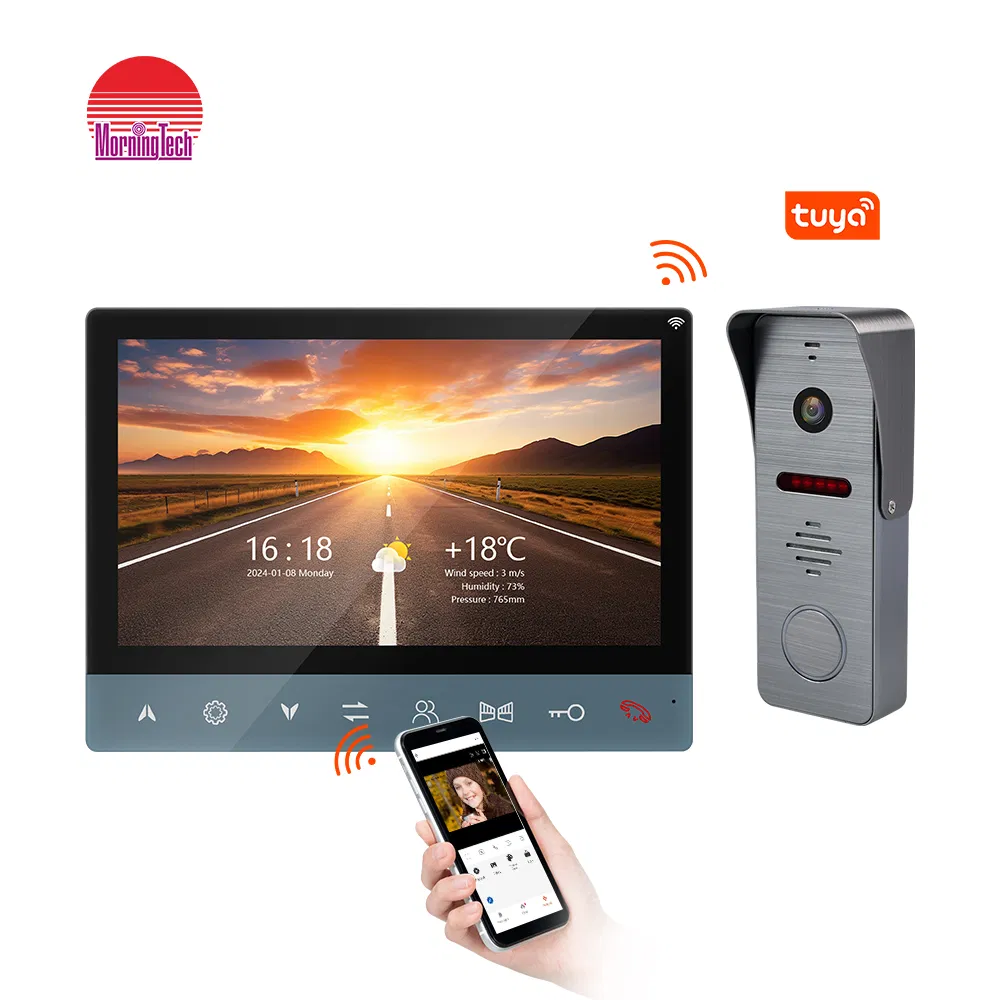 10.1 Inch 1080P Smart Video Entry Intercom System with Doorbell Camera Unlock Home