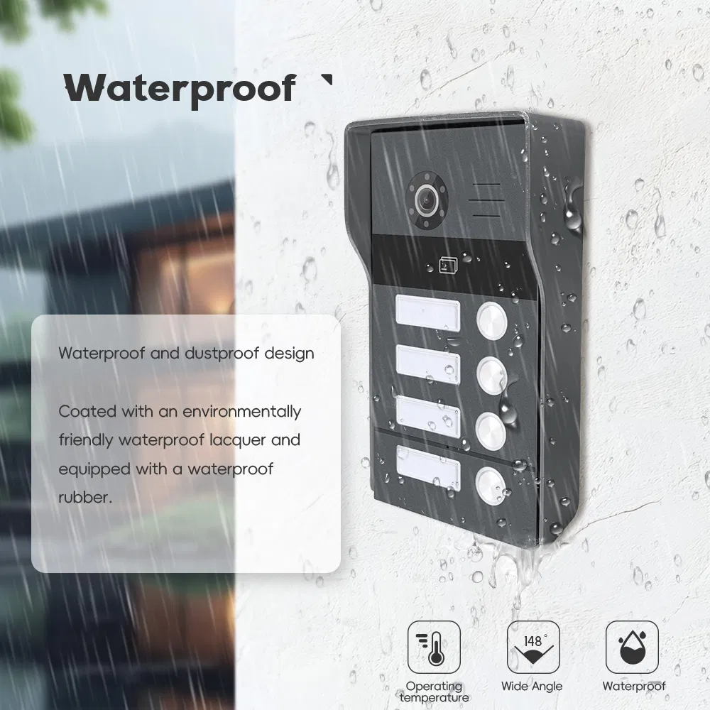 IP Multi Apartment Video Door Phone Smart Phone APP Control Intercom System