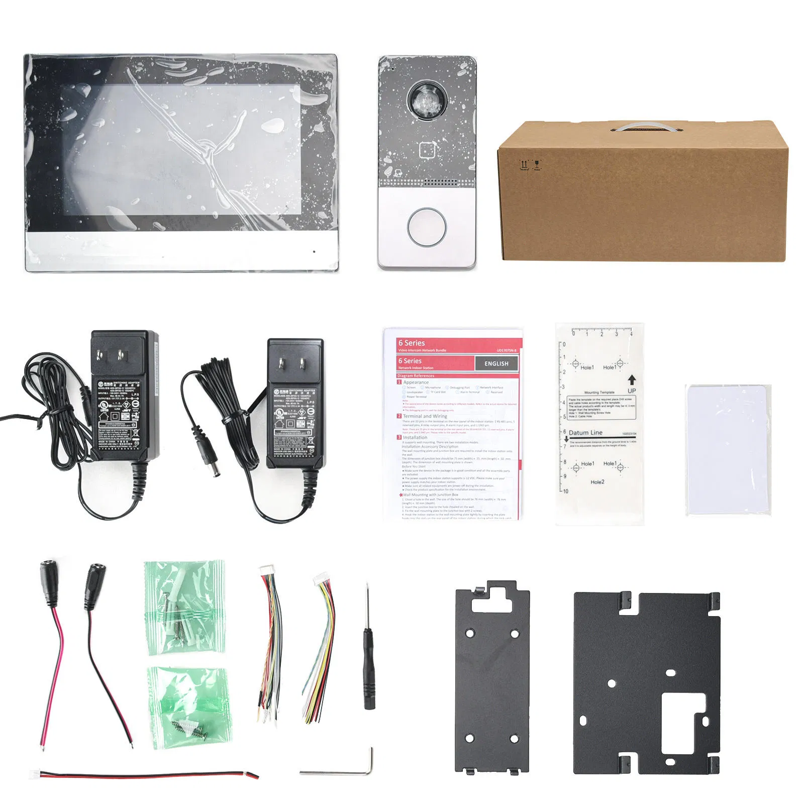 Hikvision Ds-Kis608-P IP Video Intercom Kit Villa Door Remote Unlock Intercom System