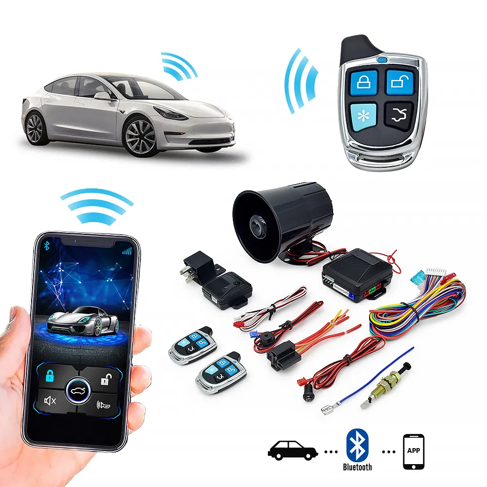 Bluetooth Car Alarm System with 433.92/370/315MHz Pke Automatically Unlock Lock Keyless Entry