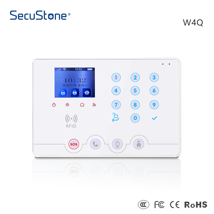 4G+WiFi Tuya Smart Life Alarm System Wireless Home Security System Burglar Alarm with Touch Keypad (YL-007W4t)