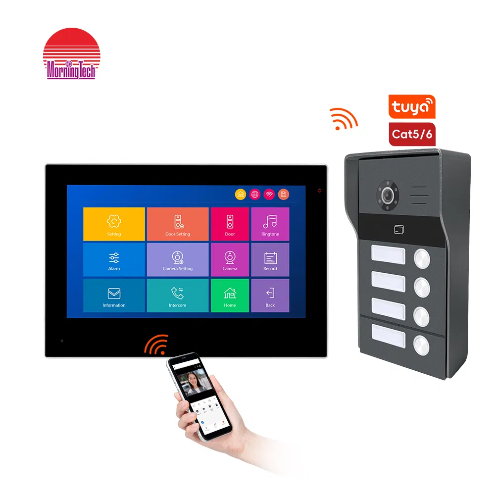 IP Multi Apartment Video Door Phone Smart Phone APP Control Intercom System