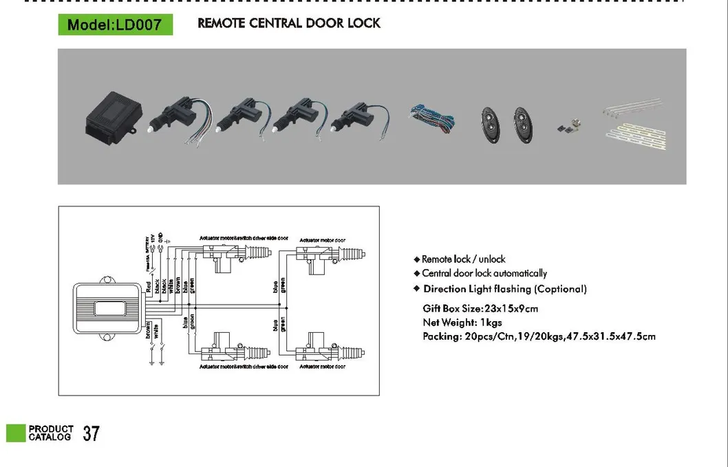 Remote Lock/Unlock Long Distance Control Central Door Lock System