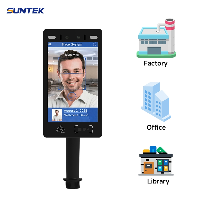 Suntek Waterproof Biometric Ai Face Recognition Free Sdk Web Cloud Time Recording Attendance Customizable Logo Reset WiFi Access Control Device