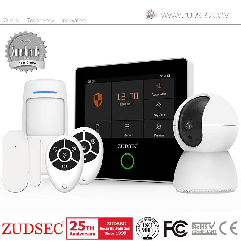 Tuya Smart Home Security Alarm System WiFi GSM Panel with Built-in Siren 433MHz Door Motion Sensors