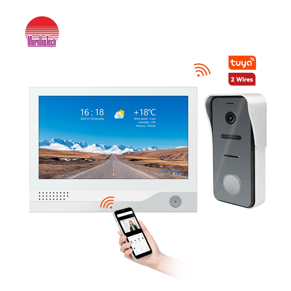 Multi Unit Apartment Intercom Wired 7" Monitor Video Intercom Doorbell Door Phone Audio Visual Intercom System