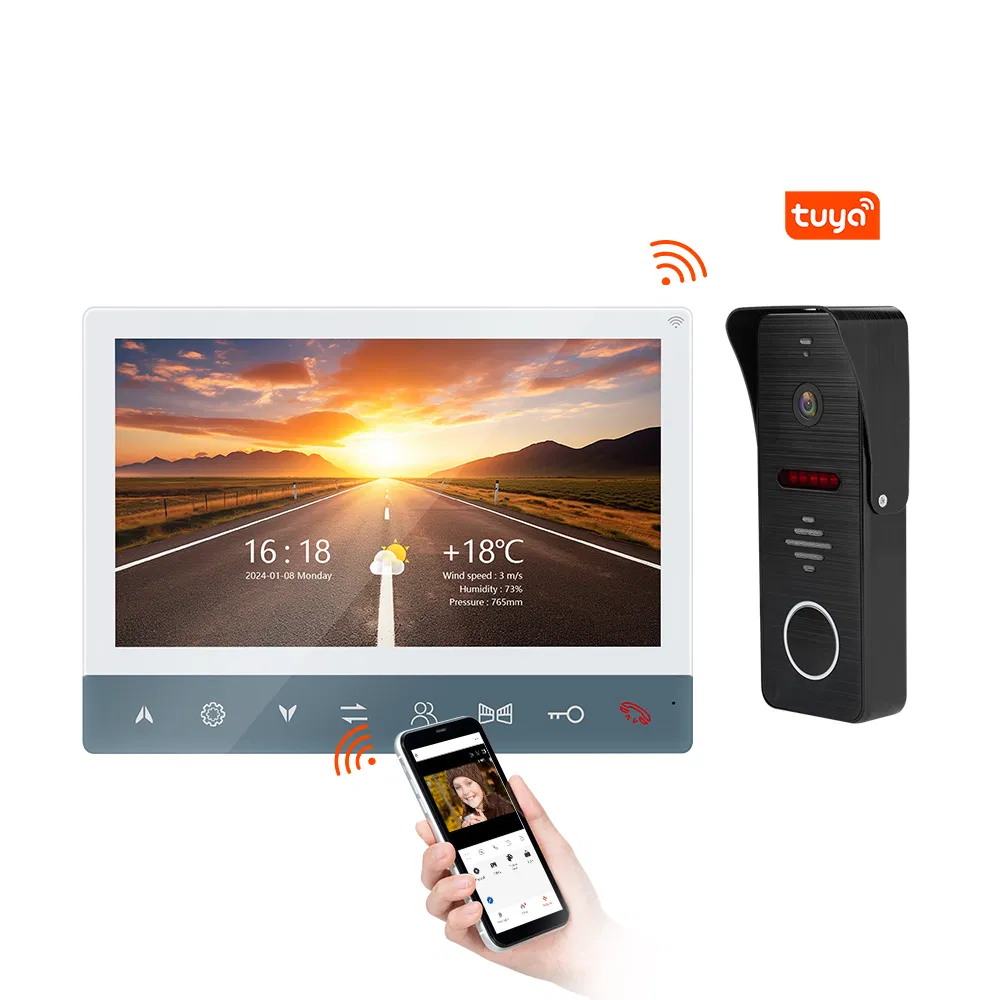 10.1 Inch 1080P Smart Video Entry Intercom System with Doorbell Camera Unlock Home