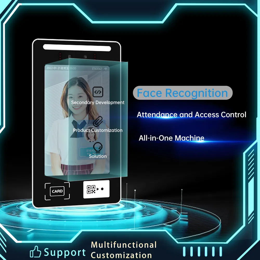 Biometric Attendance Machine Access Control Device - 99.98% Accuracy Face+Card+Qr Code Indoor Outdoor Face Recognition