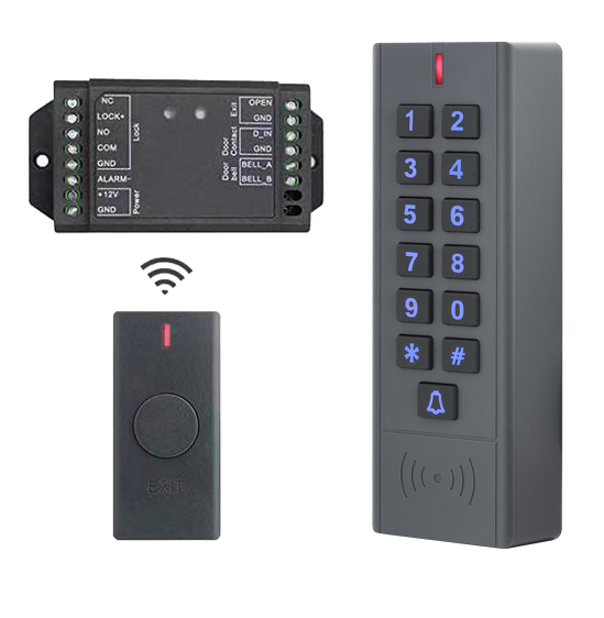 Keypad Waterproof Smart Access Control Kit RFID Door Access Control System with Doorbell Button (S1XD-W)