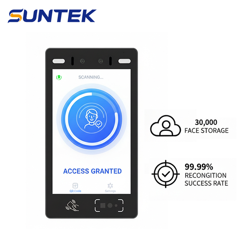 30, 000 User/Face Capacity Suntek Facial Recognition System Door Access Terminal for Airports and High-Traffic Security Zones
