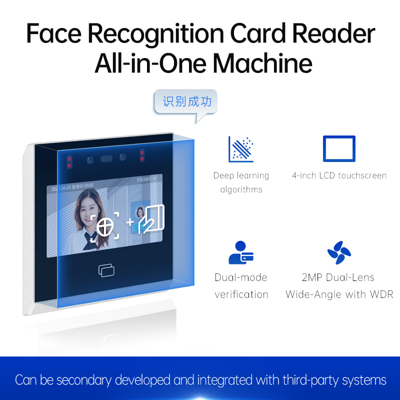 Intelligent &amp; Efficient 4-Inch Multi-Verification Facial Recognition Time Attendance System with Access Control for Smart Community Visitor Management