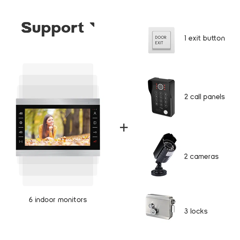 10 Inch 1080P Tuya Smart Wireless WiFi Video Entry Intercom System