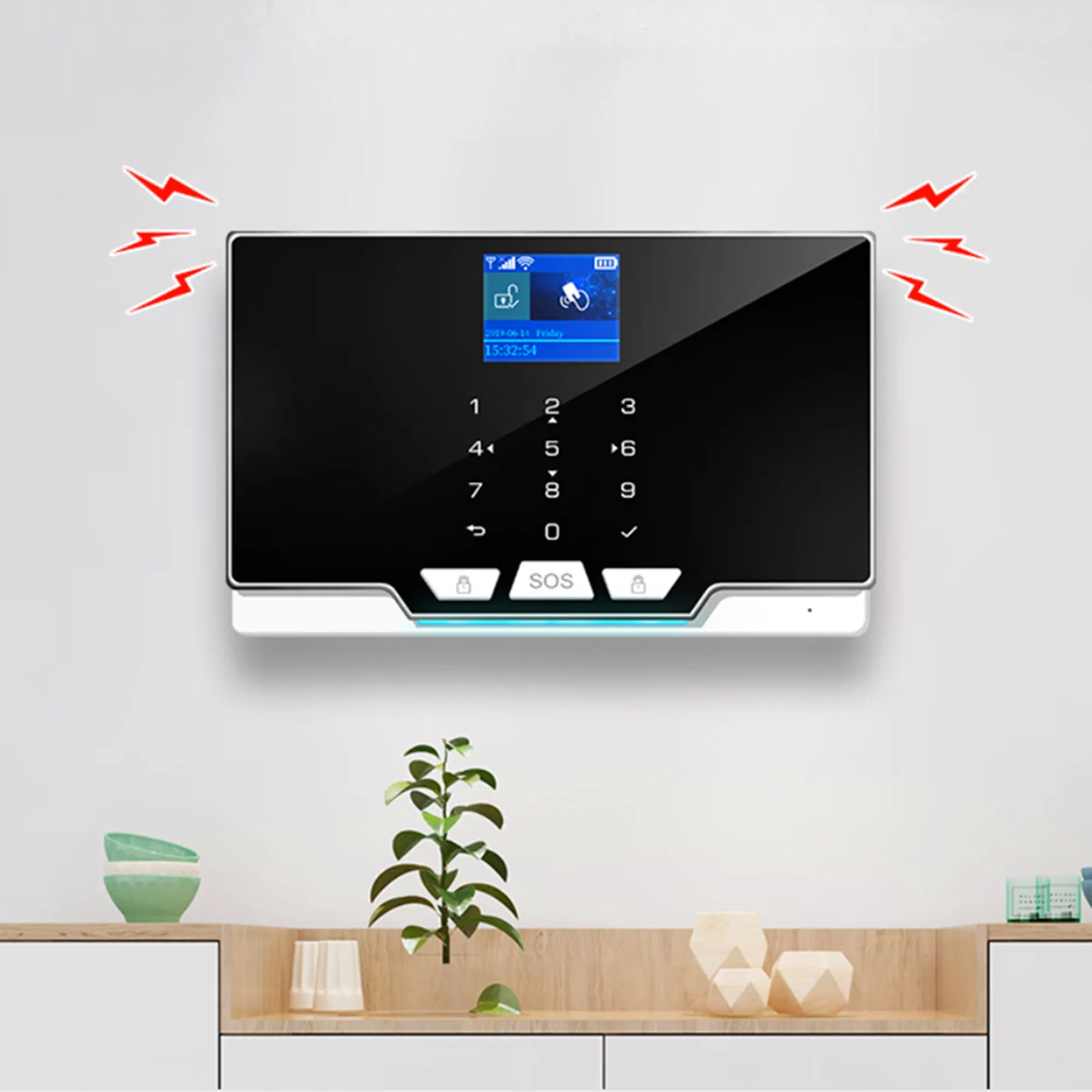 Tuya Smart Home Security Intruder Alarm System Wireless &amp; Wired GSM 4G Battery Backup Portable Smart House Automation