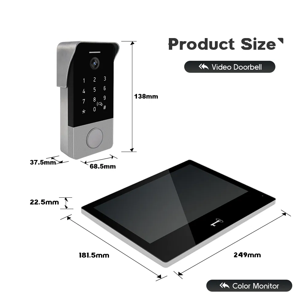 Tuya Smart Home Video Doorbell Phone IP Doorbell Intercom System