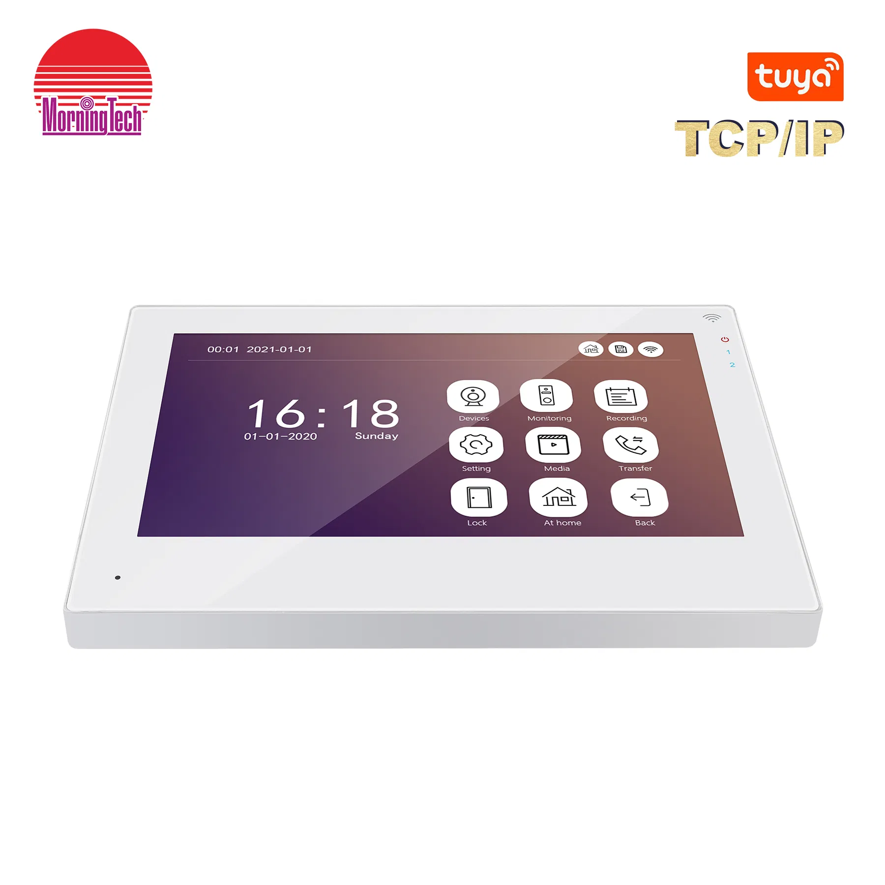 7 Inch IP Doorbell Video Intercom Entry System with Night Vision Video Door Phone