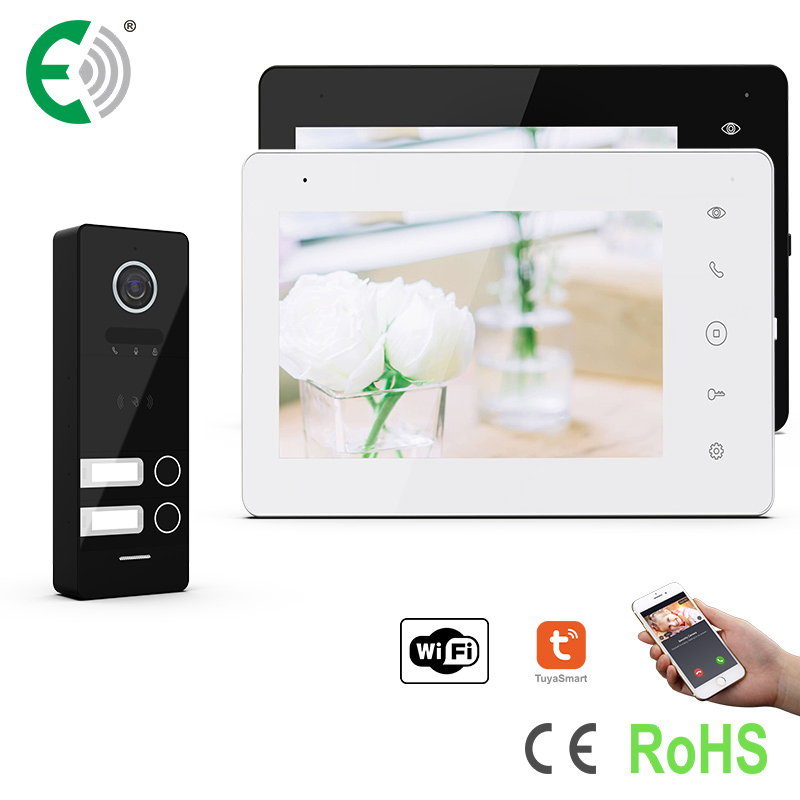 UTP/IP 7" Digital Video Door Phone Intercom System 2 Families